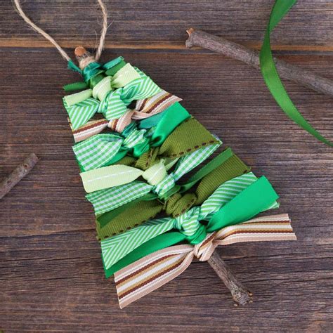 fireflies and mudpies|ribbon christmas tree ornament.